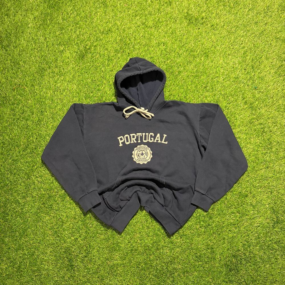 Portugal Embroidered Hoodie Black Pullover Sweatshirt Travel Souvenir